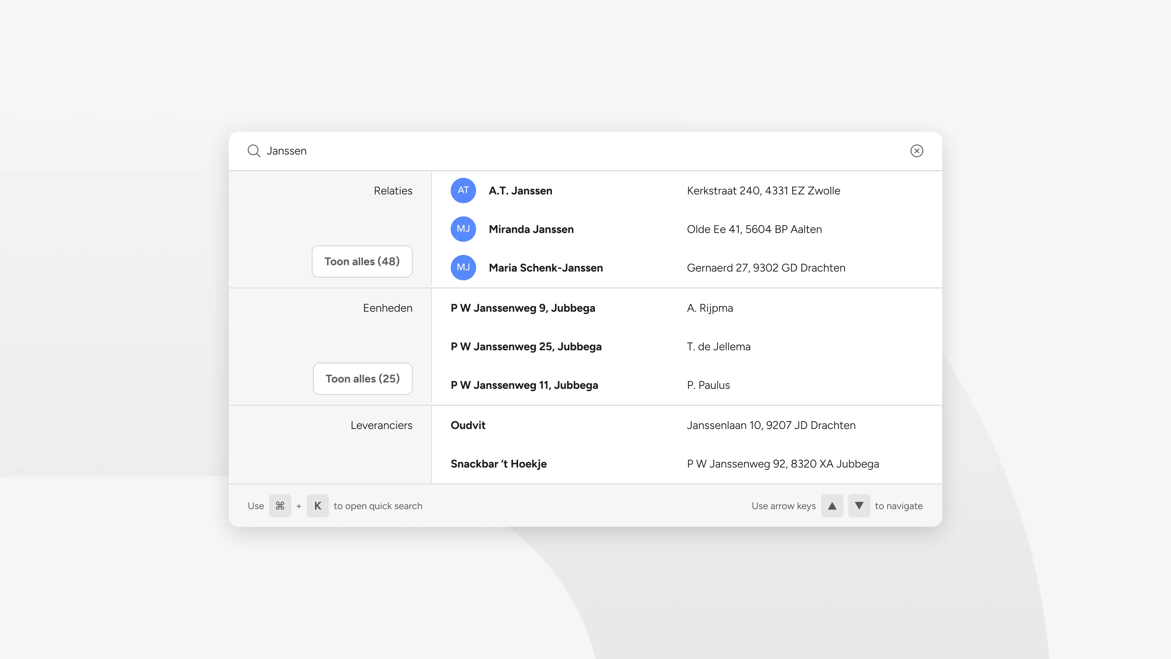 Early redesigned search iteration