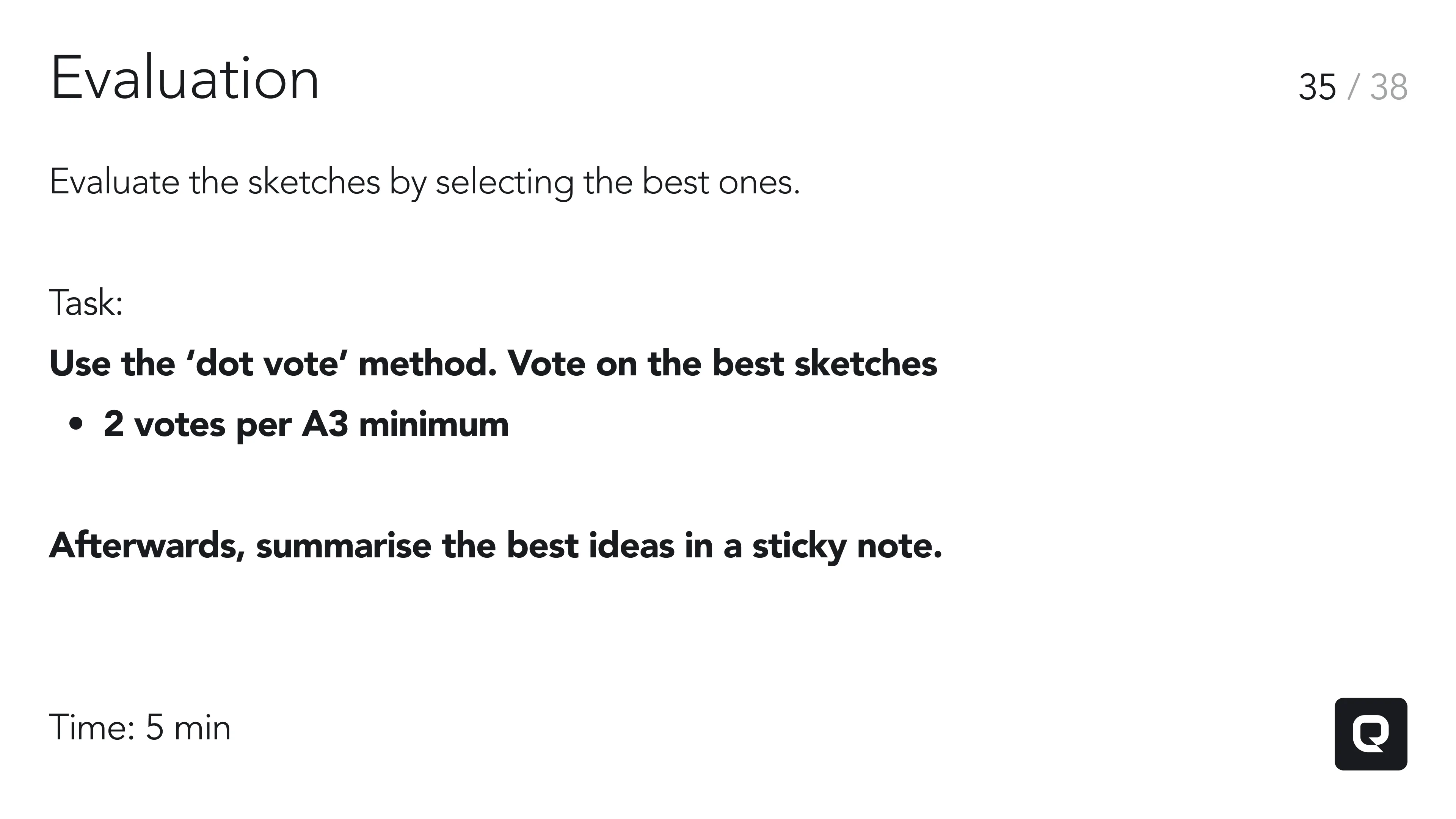 Concept evaluation and voting