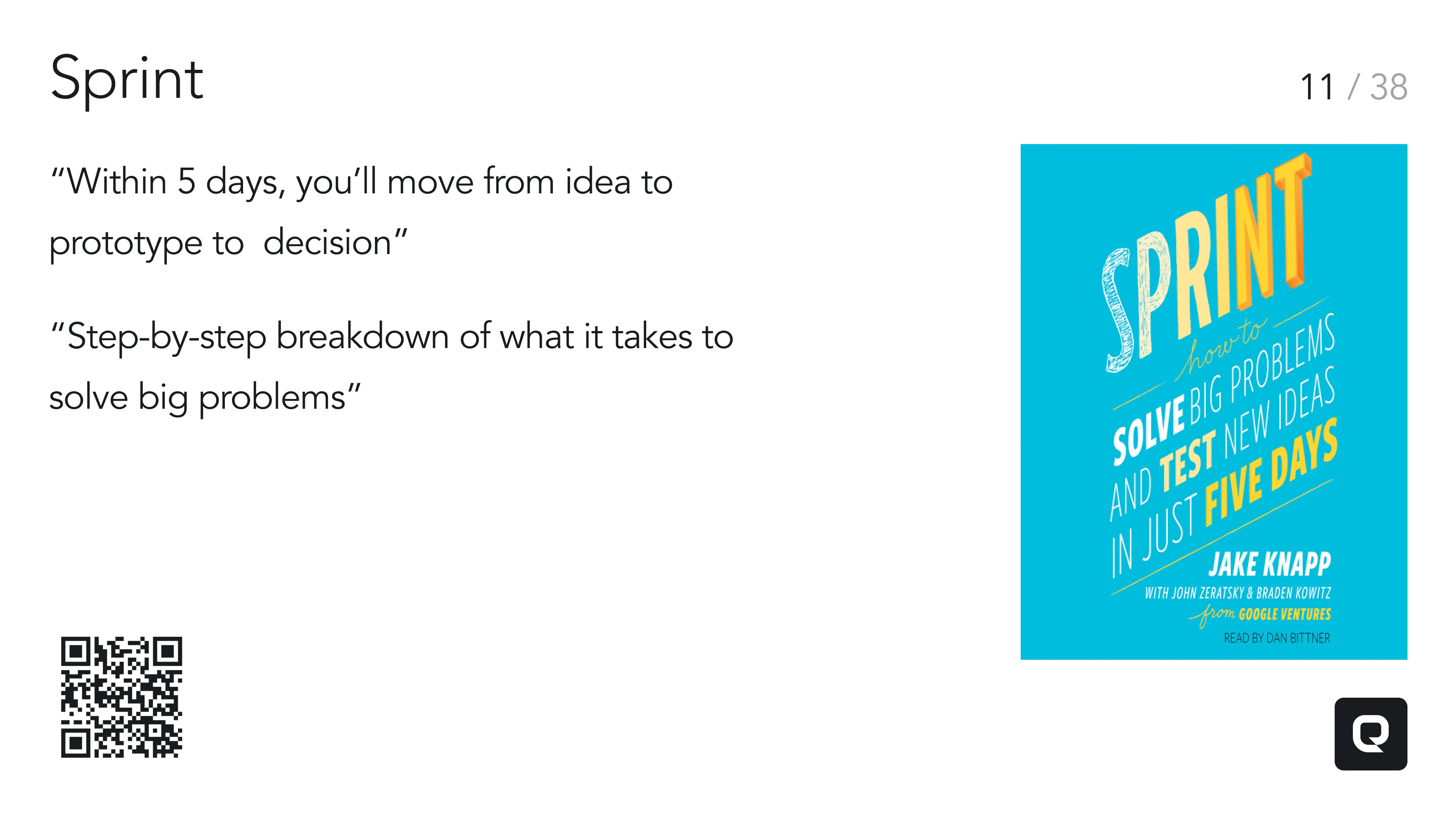 Jake Knapp's Sprint methodology reference