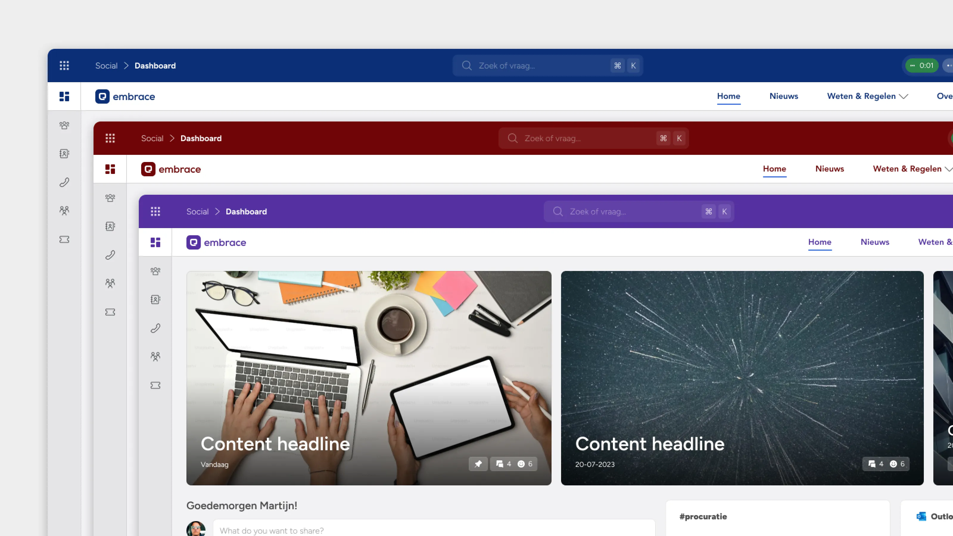Theming and branding options in the topbar