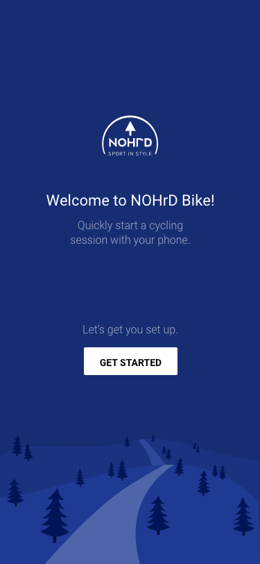 Screenshot from the NOHrD Bike app.